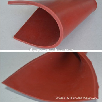 Feuille en caoutchouc rouge de silicone de résistance thermique, feuille rouge de silicone